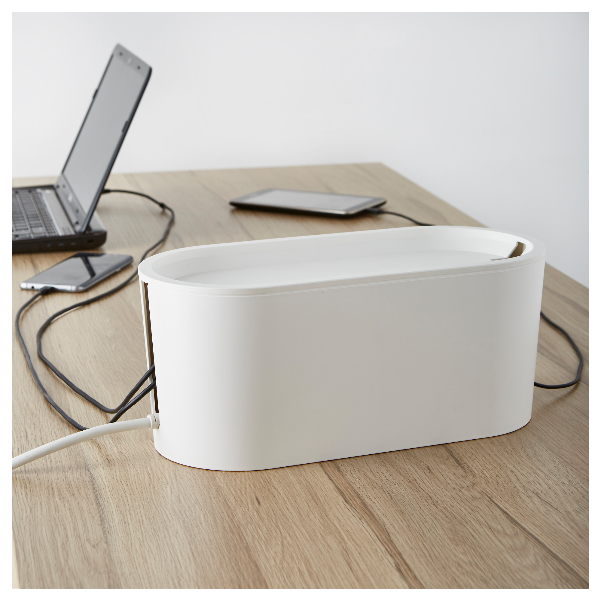 Romma Cable Management Box With Lid White Ikea Hong Kong