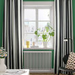 SLÅNHÖSTMAL curtains, 1 pair