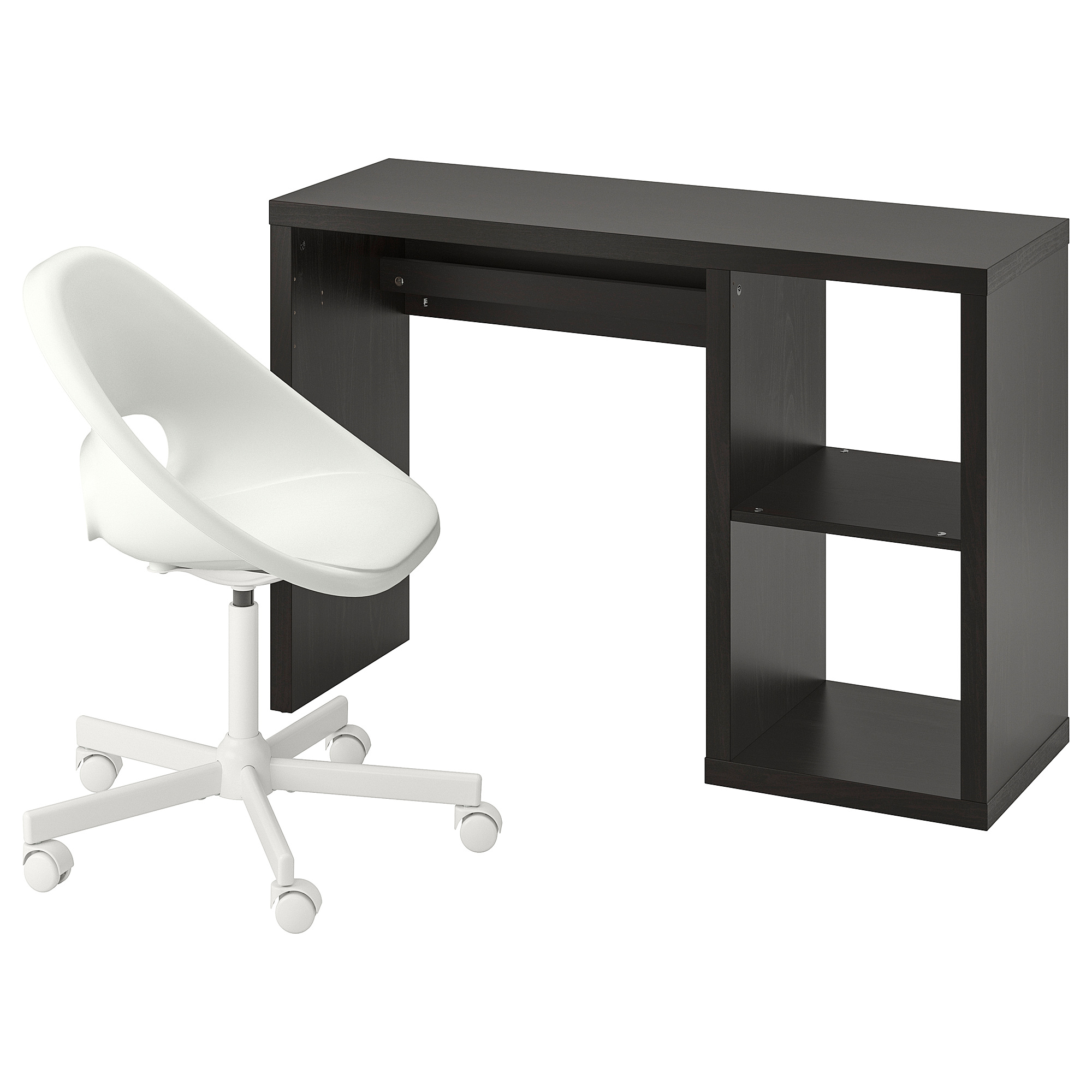 KALLAX/LOBERGET desk and chair