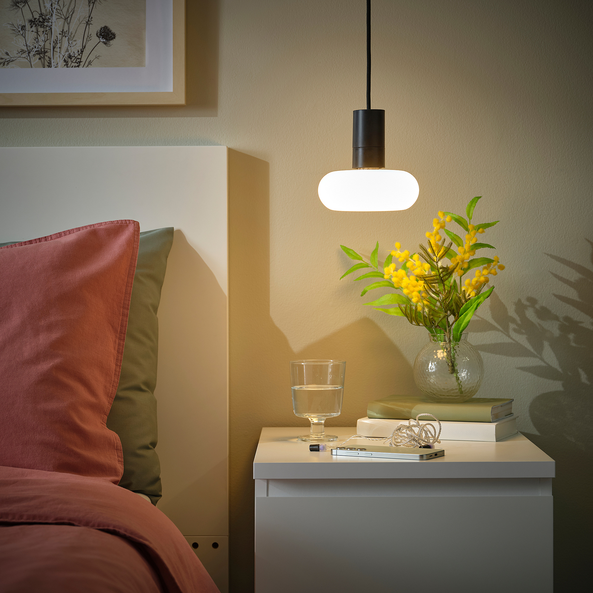 MOLNART/SUNNEBY pendant lamp with light bulb