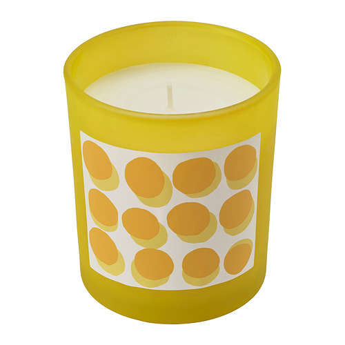 SVARTOXBÄR scented candle in glass