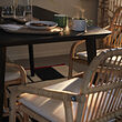 SALNÖ/LISABO table and 4 chairs with armrests