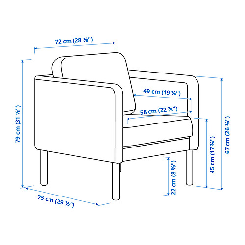 VISKABACKA armchair