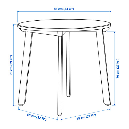 INGOLF/GAMLARED table and 2 chairs