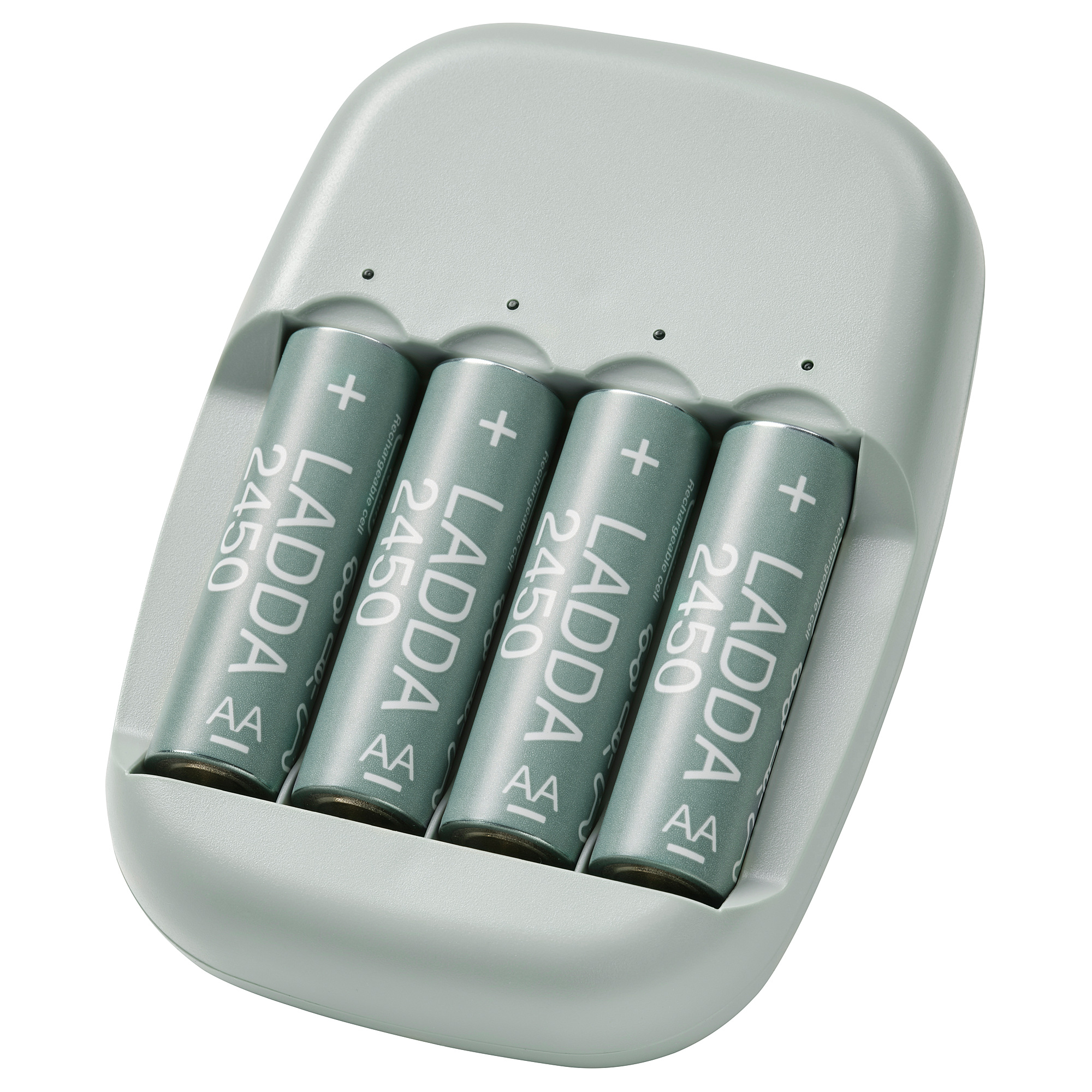 LADDA/STENKOL 充電器連4粒電池