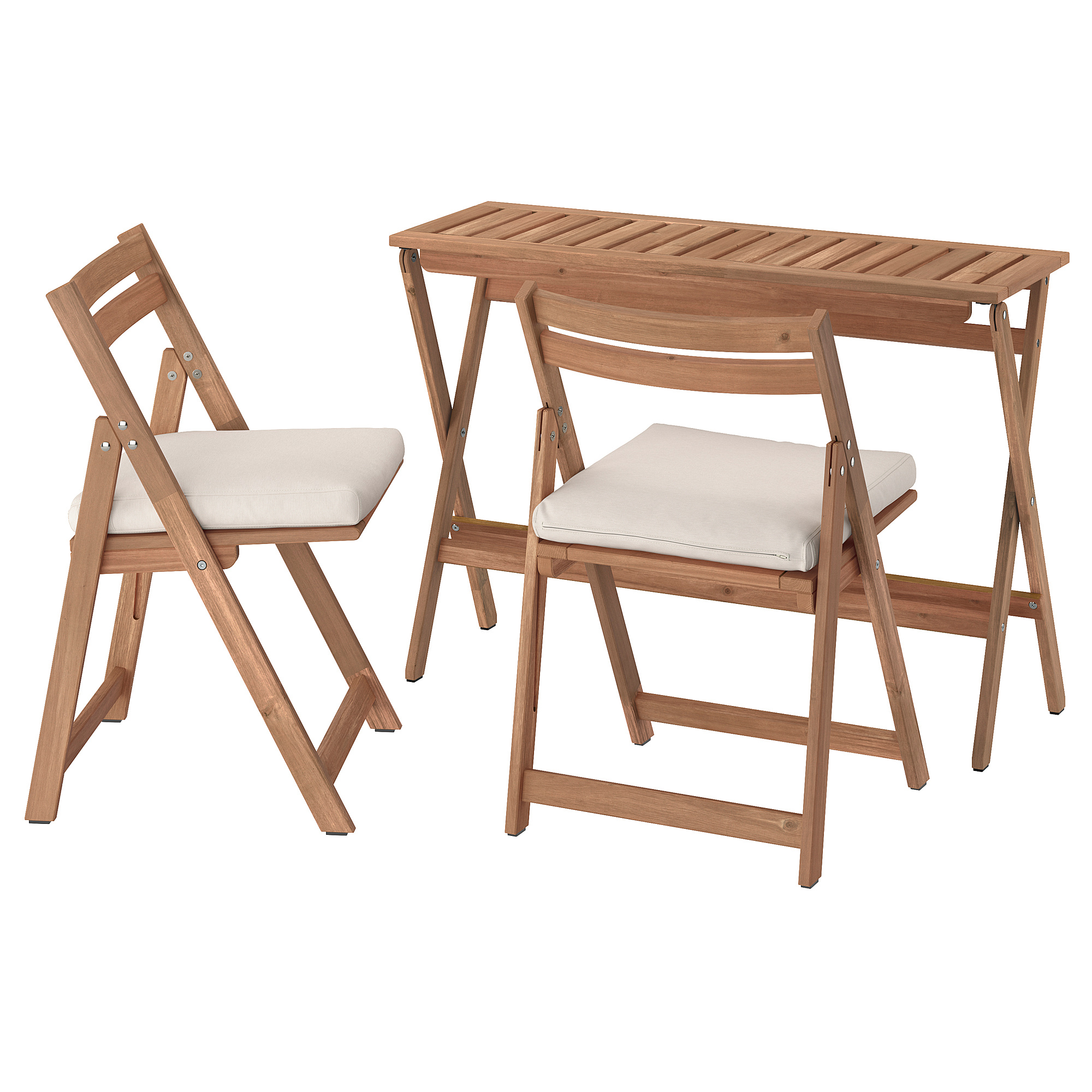 NÄMMARÖ table and 2 folding chairs, outdoor