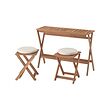 NÄMMARÖ table and 2 stools, outdoor