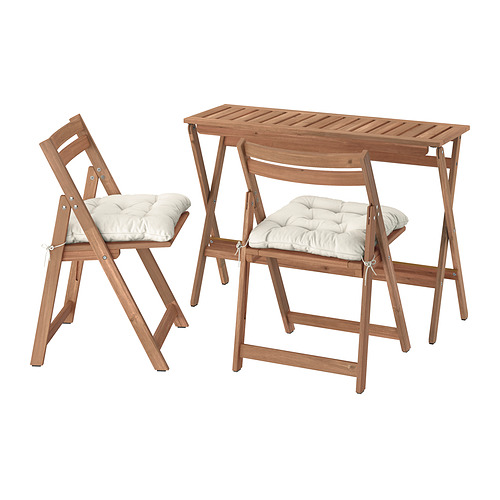 NÄMMARÖ table and 2 folding chairs, outdoor