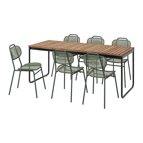 ENSHOLM/VÄSMAN table+6 chairs, outdoor