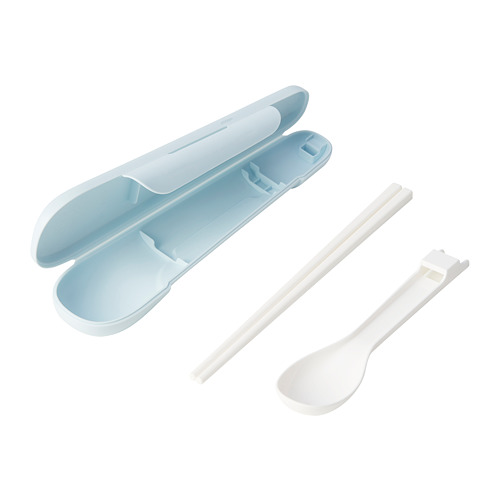 MIDDAGSGÄST chopsticks and spoon set with case