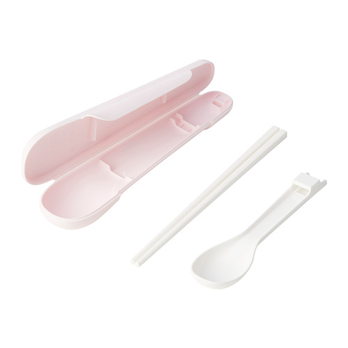 MIDDAGSGÄST chopsticks and spoon set with case