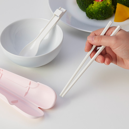 MIDDAGSGÄST chopsticks and spoon set with case