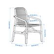 SALNÖ/LISABO table and 4 chairs with armrests