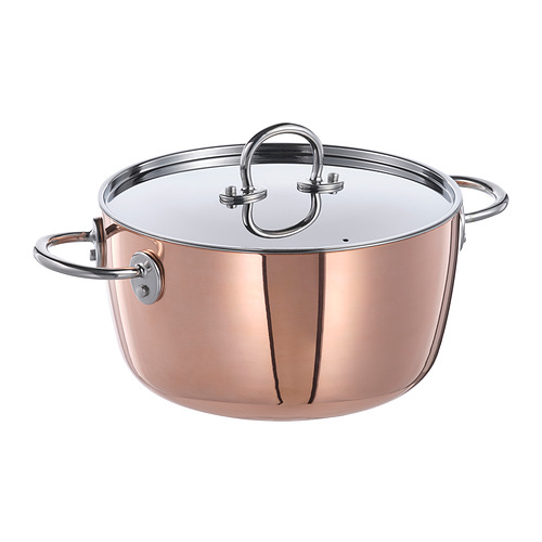 FINMAT 連蓋鍋, 銅/不銹鋼, 3 l
