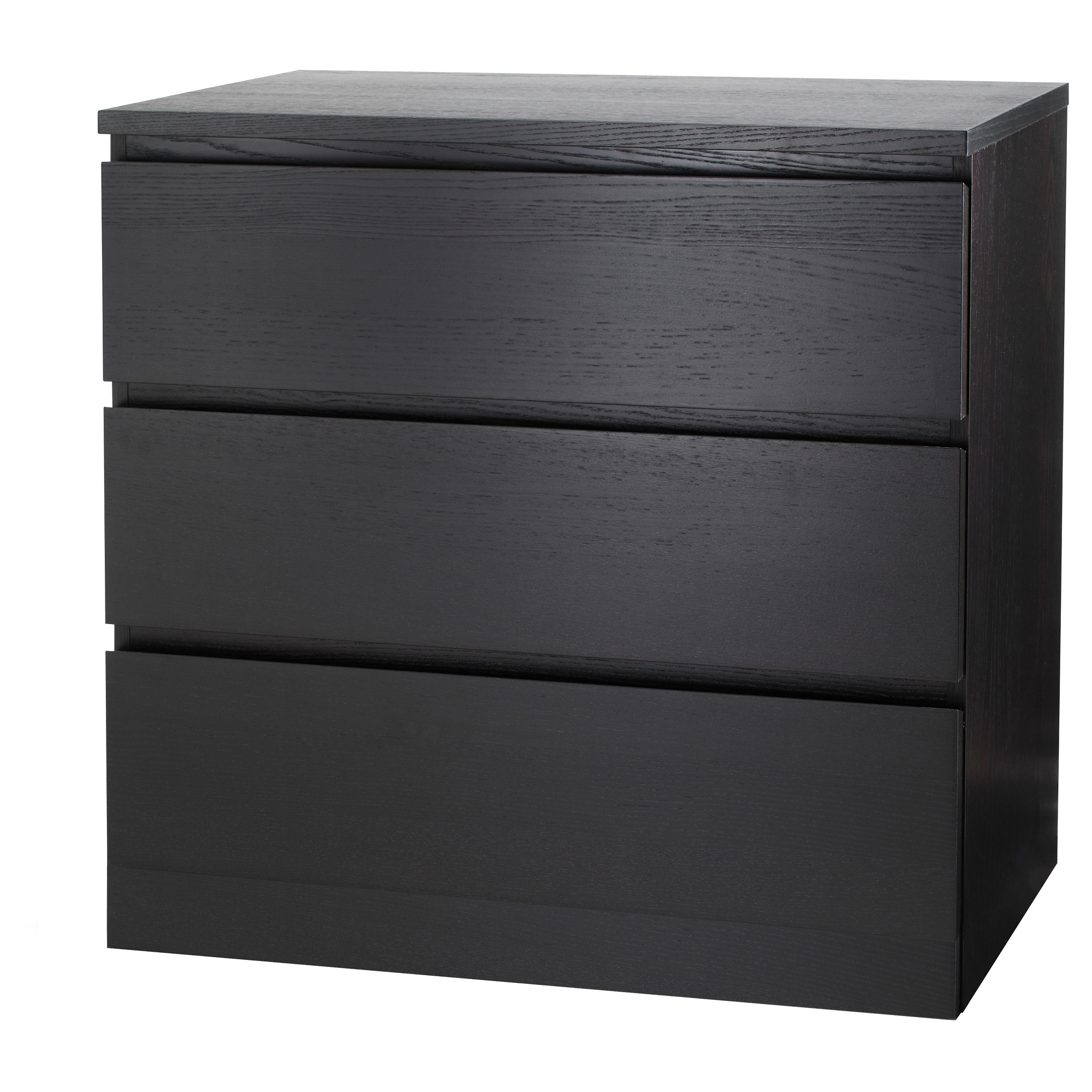 MALM - 三層抽屜櫃, 棕黑色, 80x78 厘米| IKEA 香港及澳門