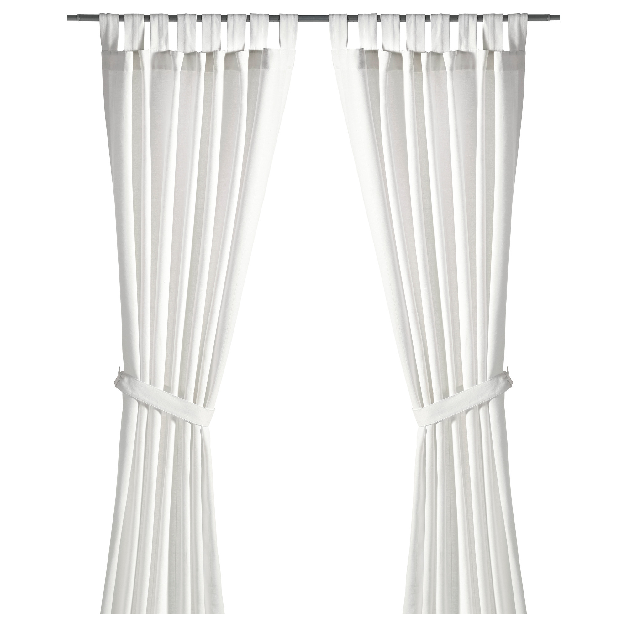 Lenda Curtains With Tie Backs 1 Pair White Ikea Hong Kong