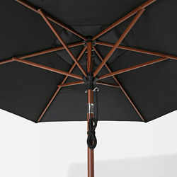 BETSÖ/LINDÖJA - 太陽傘連混凝土底座, h262x Ø300 cm, 褐色木紋 米黃色/Huvön | IKEA 香港及澳門 - PE761842_S3