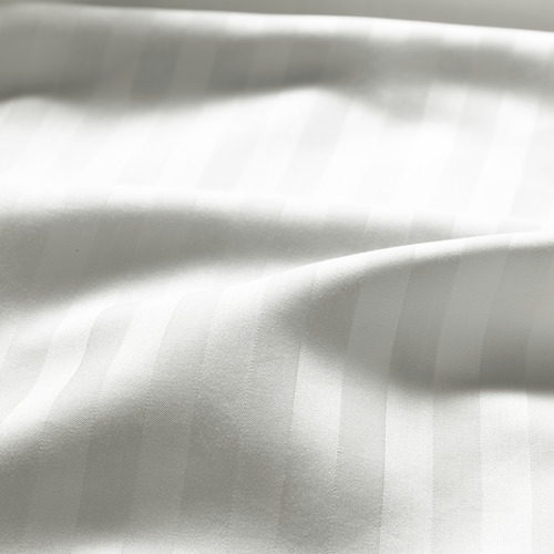 NATTJASMIN quilt cover and 2 pillowcases, white, 200x200/50x80 cm 