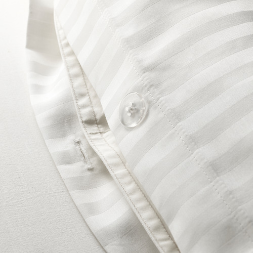 NATTJASMIN quilt cover and 2 pillowcases, white, 200x200/50x80 cm 