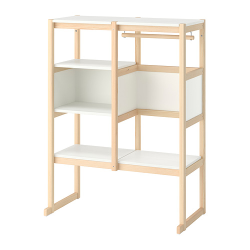FLISAT - 開放式貯物組合, 淺色染白松木/白色, 88x38x117 厘米 | IKEA 香港及澳門 - E1001803_S4