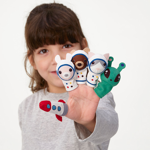 AFTONSPARV 5-piece finger puppet set