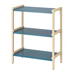 EKENABBEN - open shelving unit, aspen/blue, 70x34x86 cm | IKEA