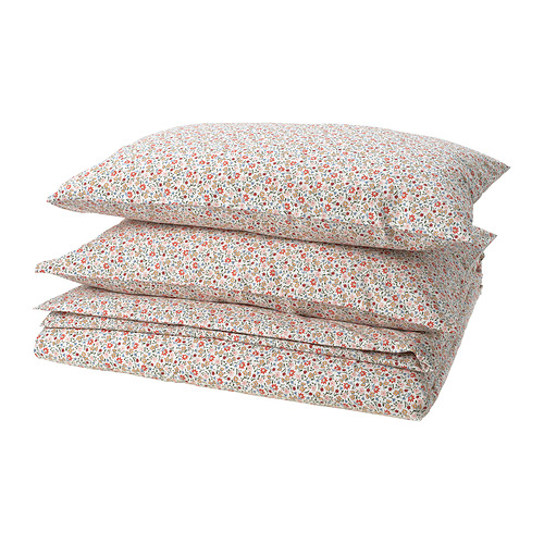 GULLNATTLJUS duvet cover and 2 pillowcases