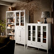 IDANÄS high cabinet w gls-drs and 1 drawer