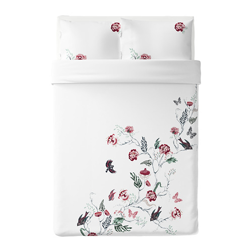 JÄTTELILJA duvet cover and 2 pillowcases