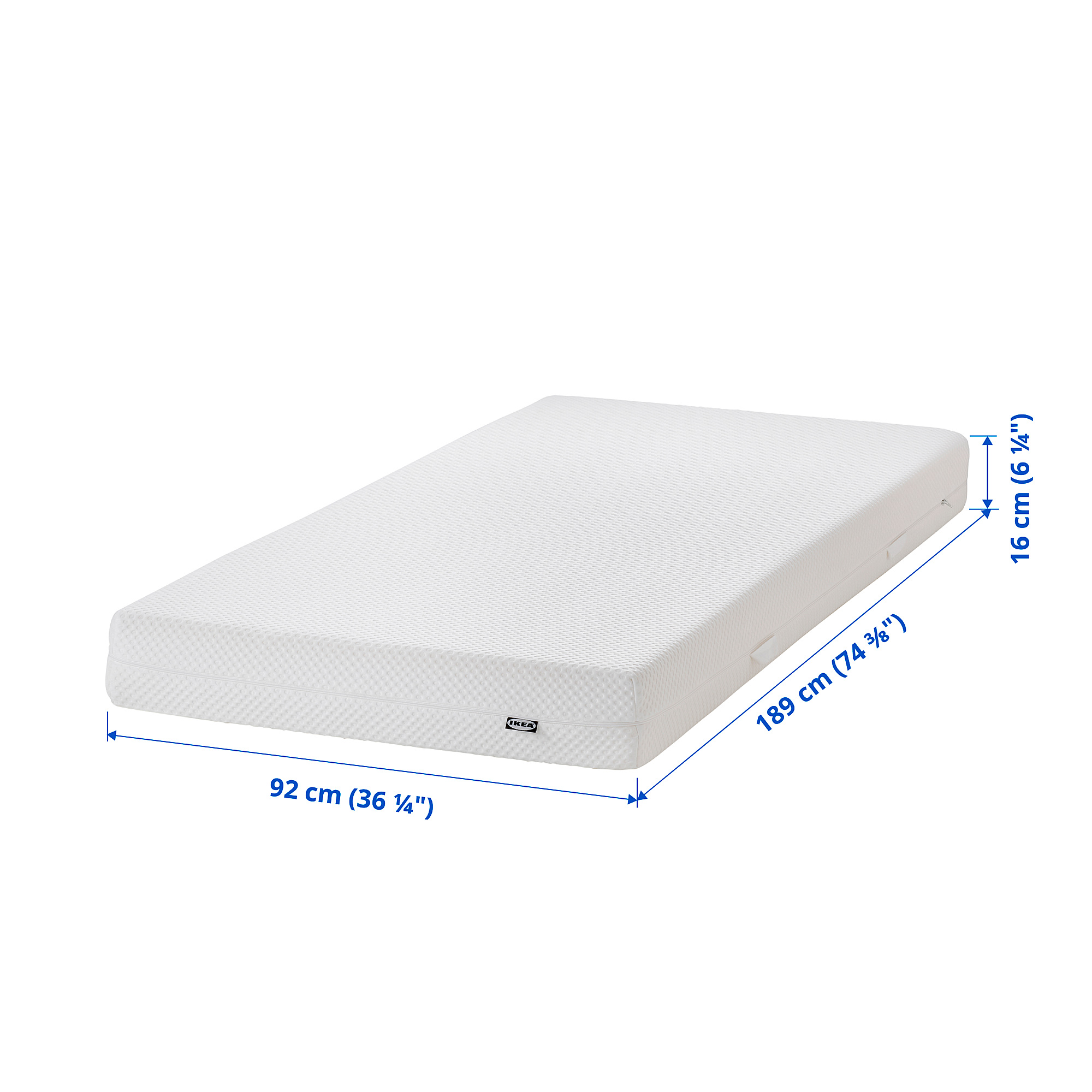 ÅBYGDA foam mattress, firm/white, single