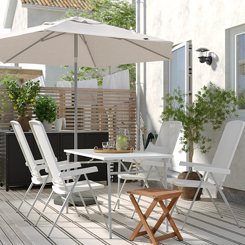 TORPARÖ table+4 reclining chairs, outdoor