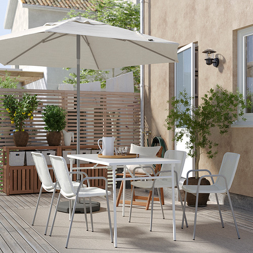 TORPARÖ table+4 chairs w armrests, outdoor