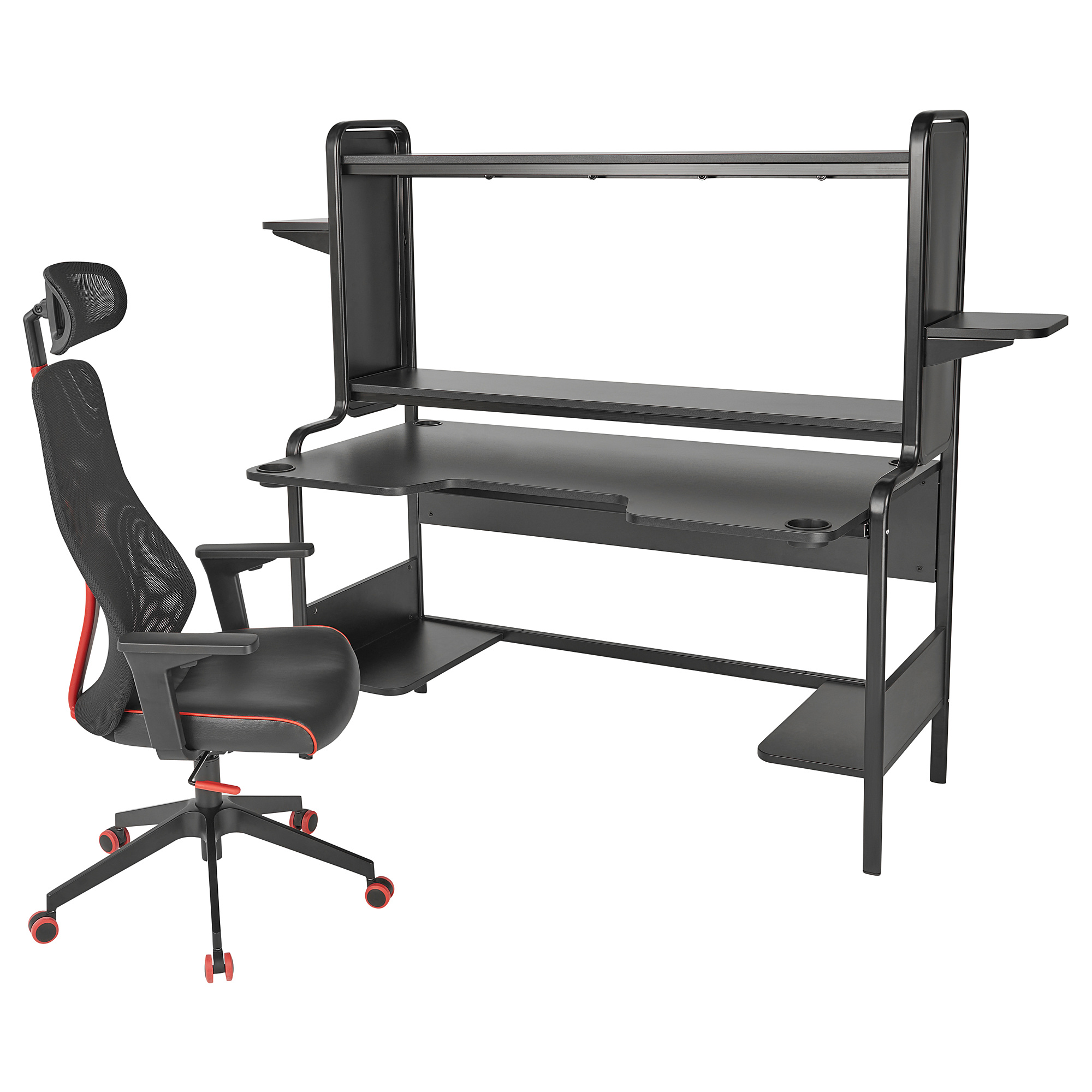 MATCHSPEL/FREDDE gaming desk and chair