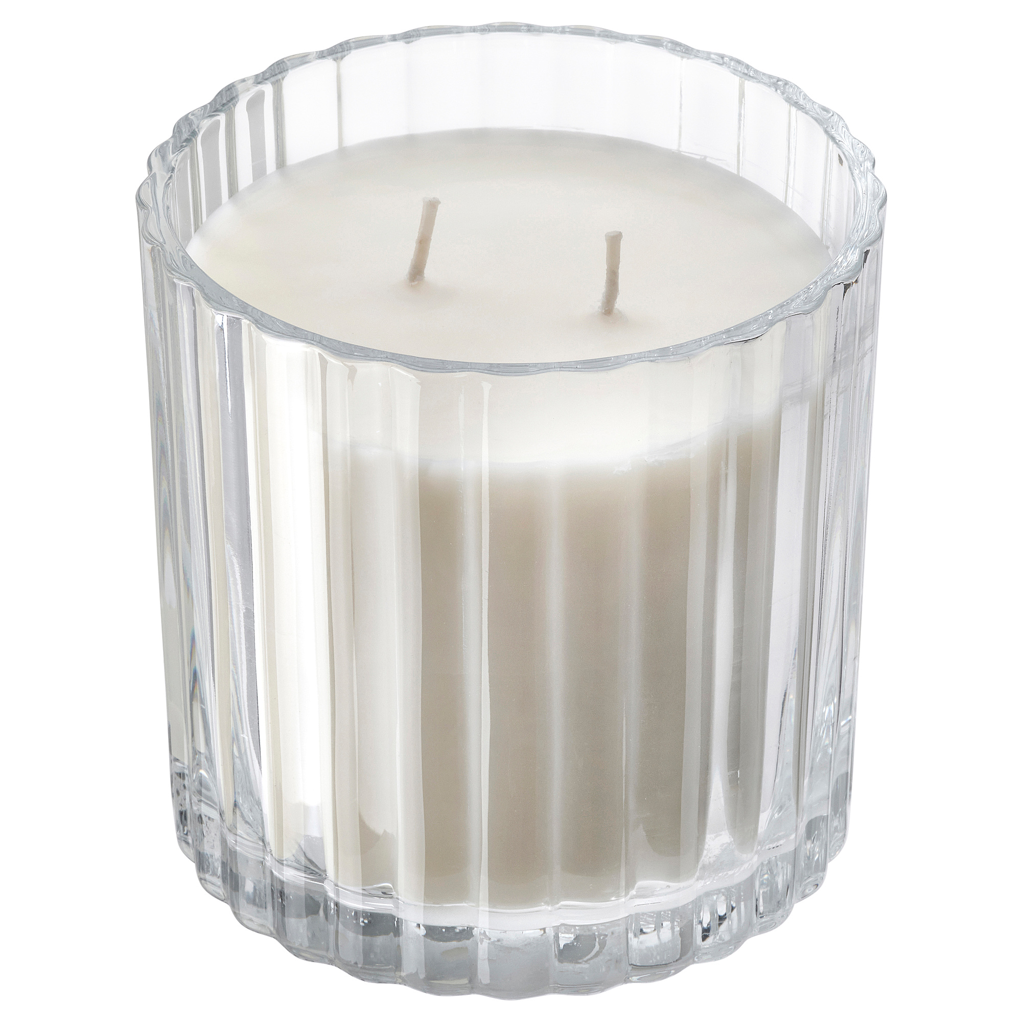TOFSTÄRNA scented candle in glass, 2 wicks