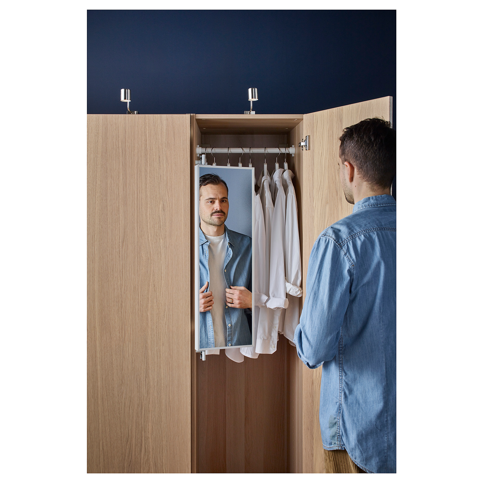 Komplement Pull Out Mirror With Hooks White Ikea Hong Kong
