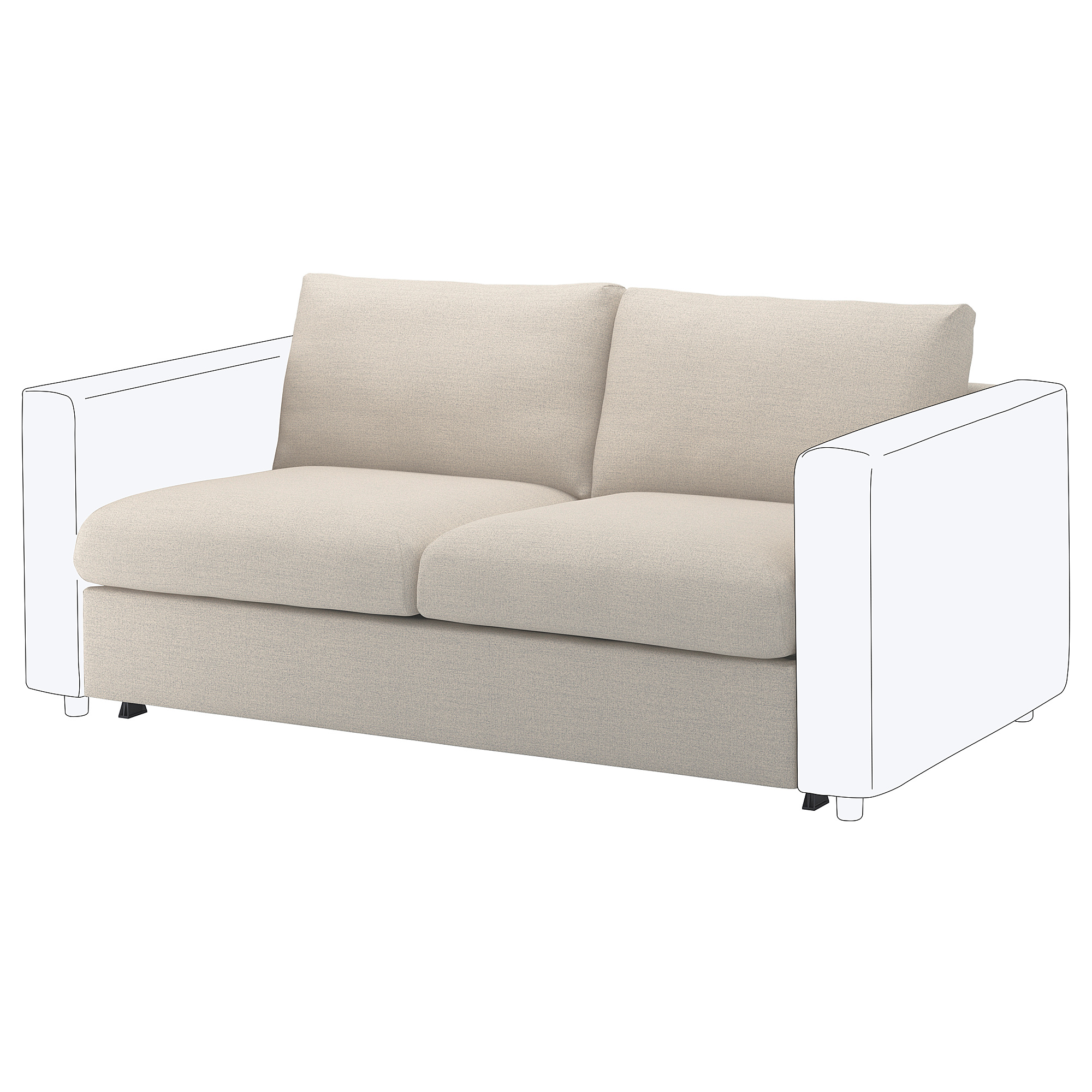 VIMLE 2seat sofabed section, Gunnared beige IKEA Hong Kong and Macau