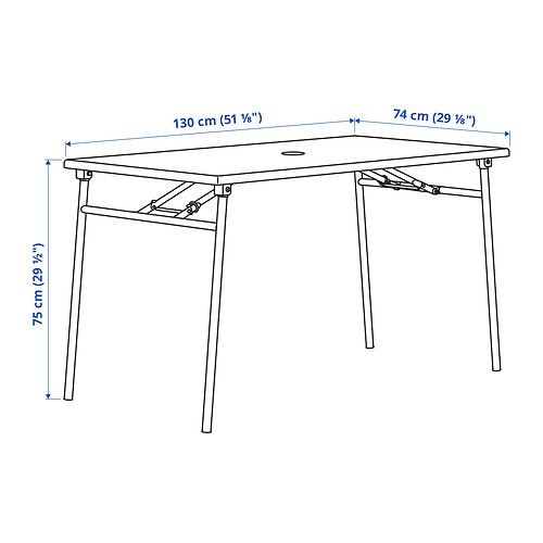 TORPARÖ table+4 chairs w armrests, outdoor