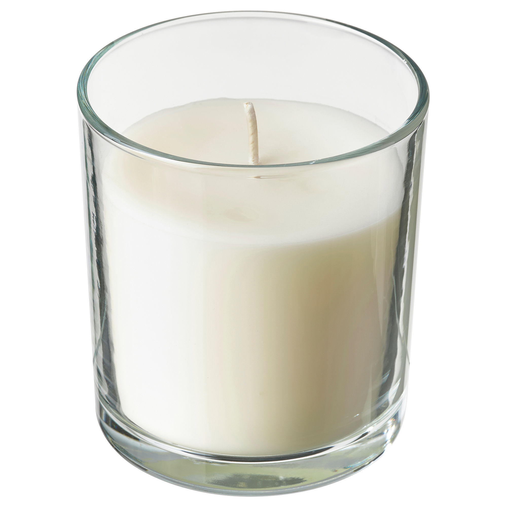 LOTSFÅGEL scented candle in glass