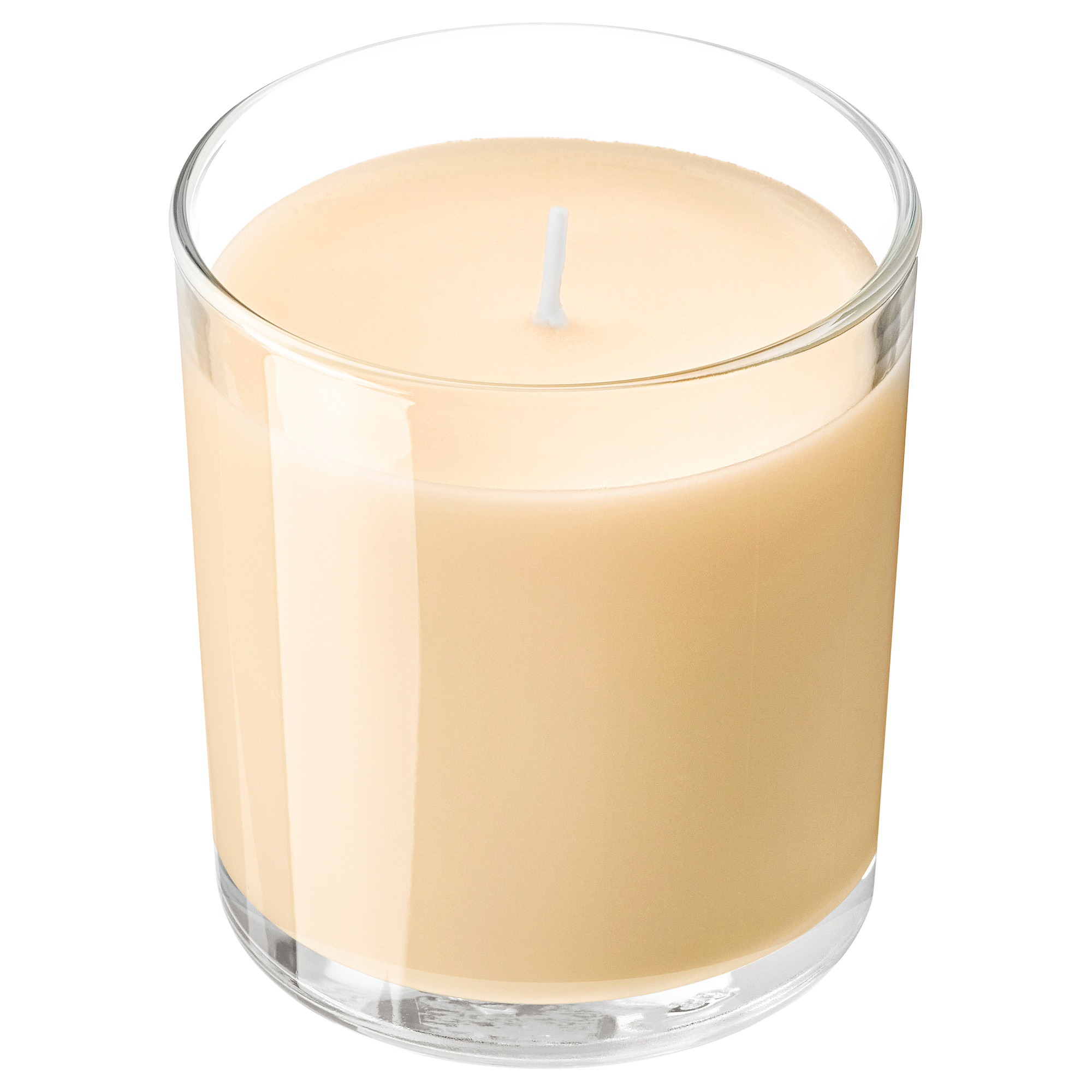 LOTSFÅGEL scented candle in glass