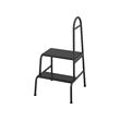 BÄSINGEN step stool with handrail, 2-steps