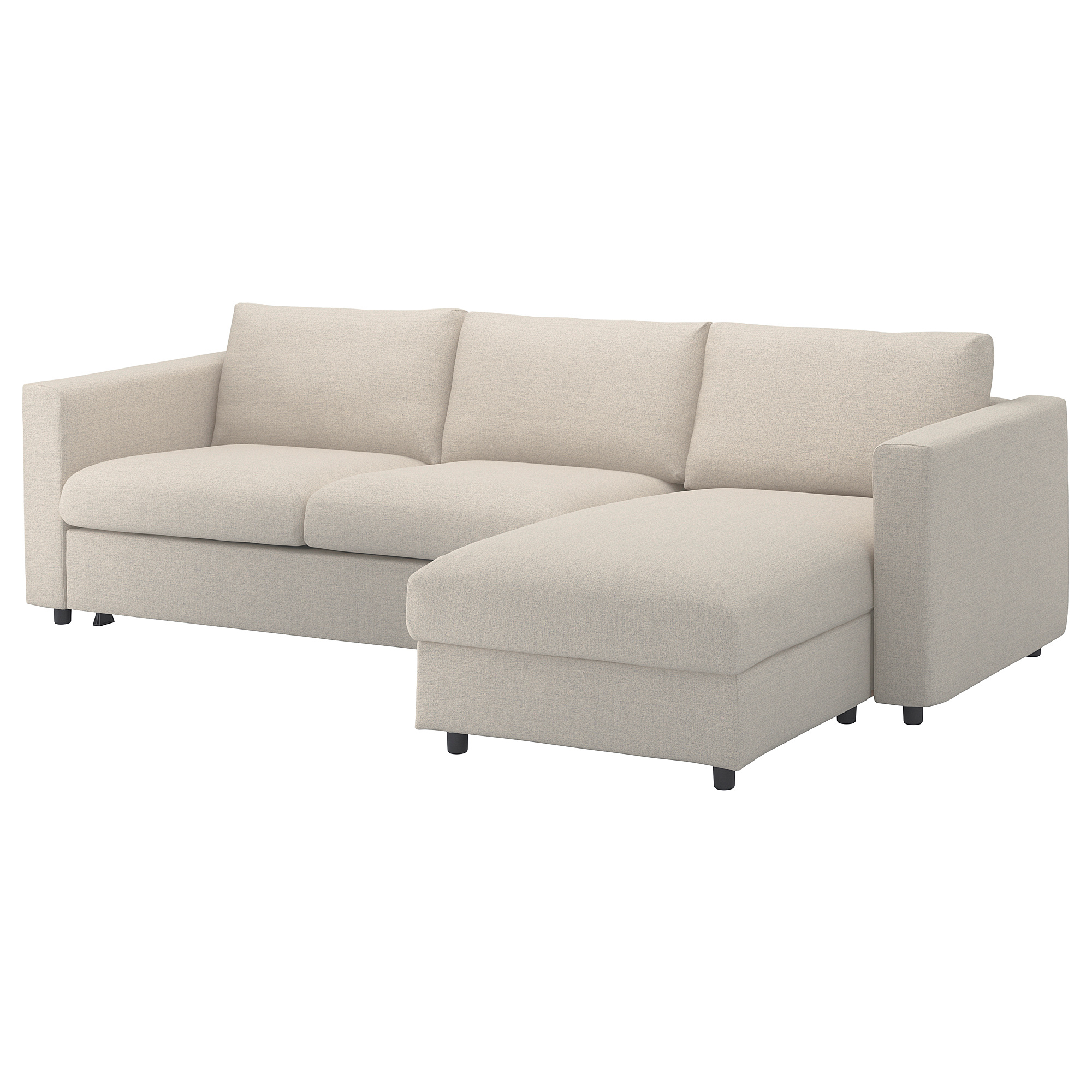 VIMLE cover 3seat sofa w chaise longue, Gunnared beige IKEA Hong