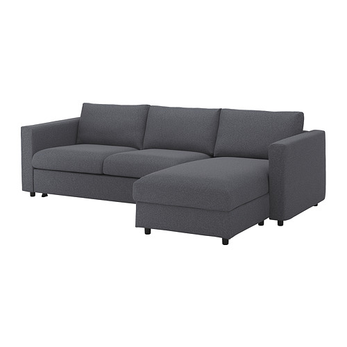 VIMLE cover 3-seat sofa-bed w chaise lng