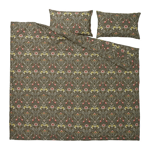 KÄRRDUNÖRT duvet cover and 2 pillowcases