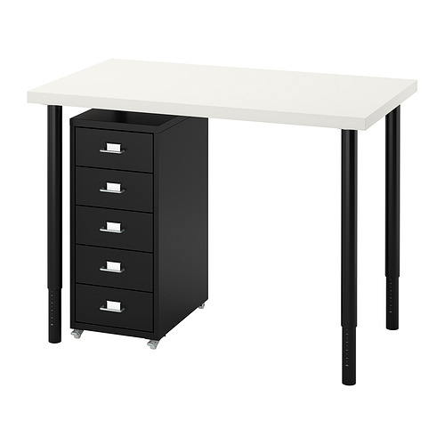 HELMER/LINNMON/OLOV desk and storage combination