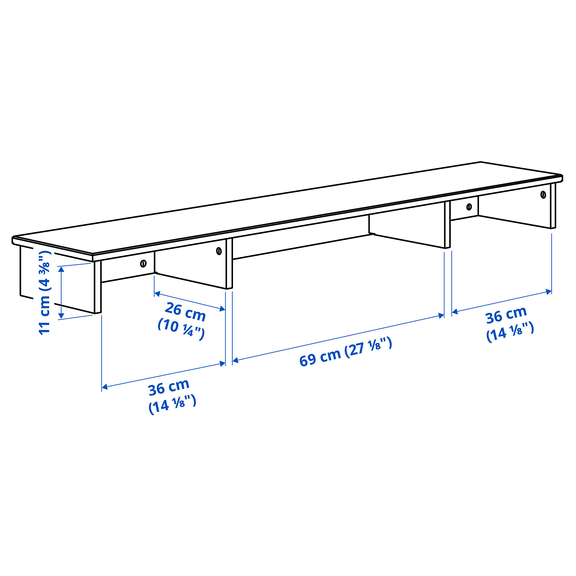 IDANÄS add-on unit desk