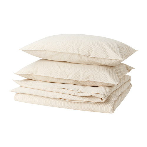 BERGPALM duvet cover and 2 pillowcases