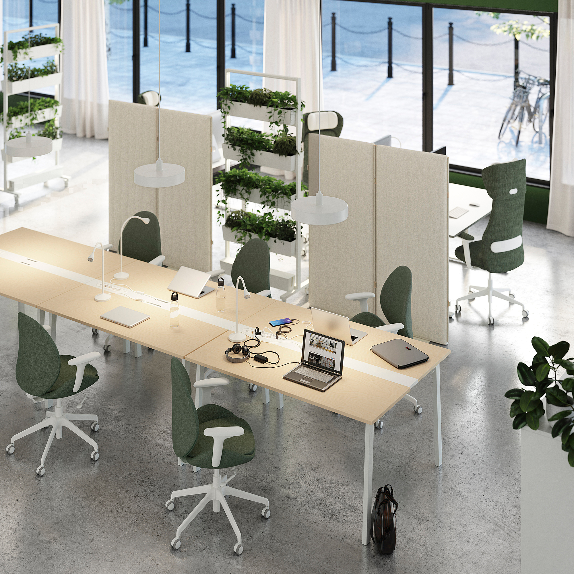 MITTZON acoustic screen, floor standing