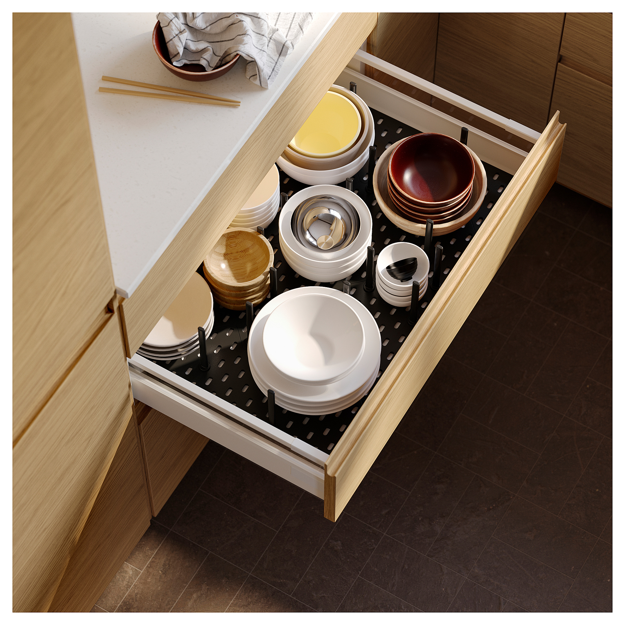 UPPDATERA pegboard drawer organiser
