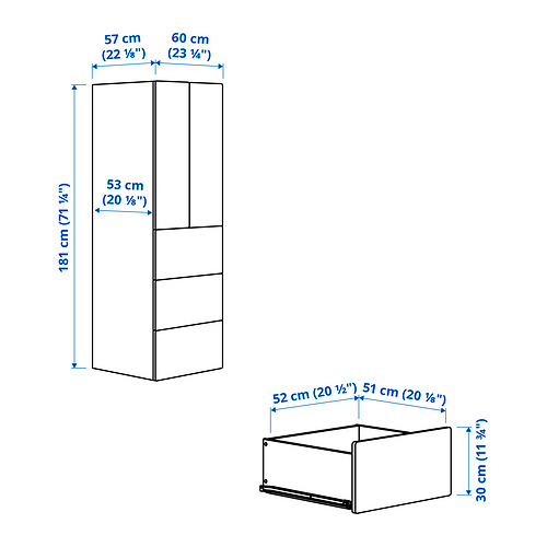 PLATSA/SMÅSTAD wardrobe