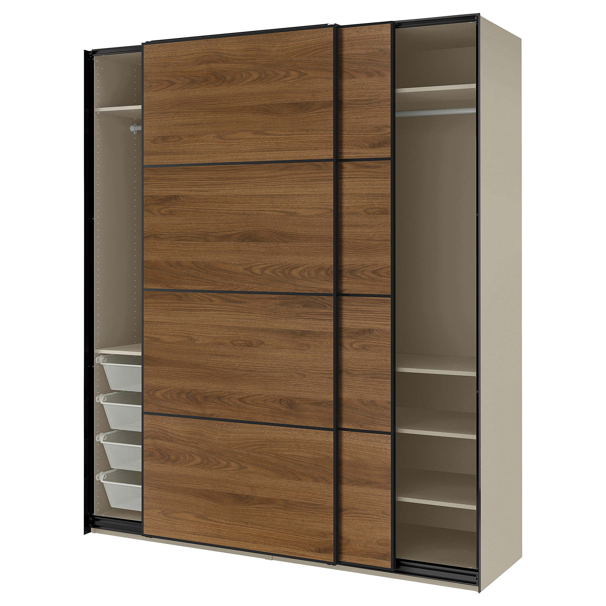 PAX/MEHAMN wardrobe with sliding doors